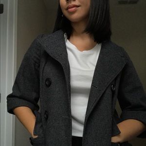 DARK GREY DOUBLE BREASTED COAT